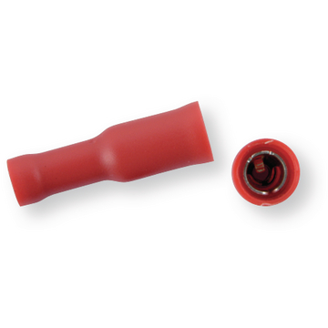 Cosses femelles cylindriques pré-isolées 3125 rouge,diamètre 4, 0,5-1 mm²